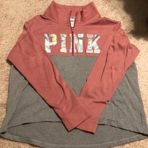 Pink Victoria’s Secret half zip pullover